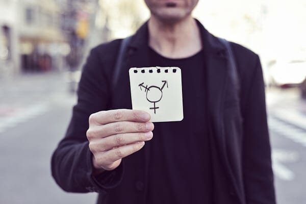 man and transgender symbol